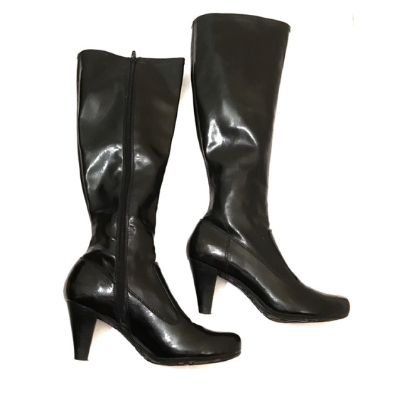 clarks patent leather boots